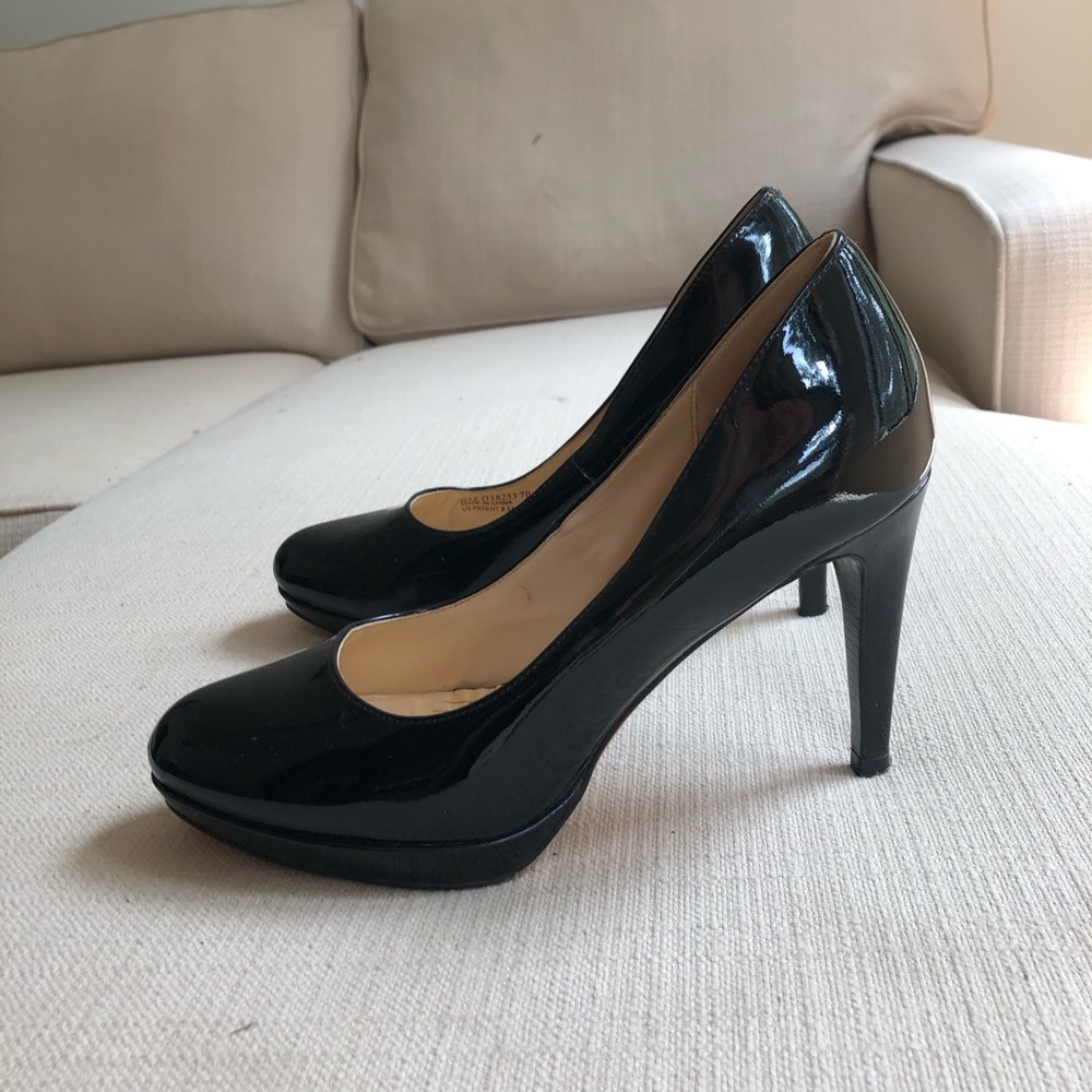 High heeled Cole Haan patent leather shoes